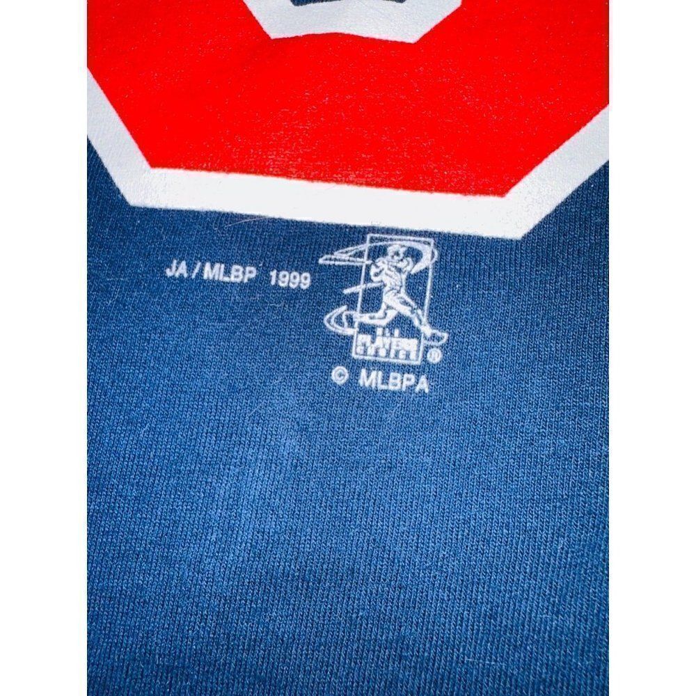 N9 Vintage 1999 Joy Athletic Atlanta Braves Chipper Jones Shirt Top Large Autogr - Picture 4 of 6